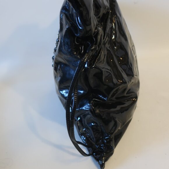 Authentic Chanel Black Interlock CC Patent Leather Bonbons Shopper Tote Handbag - Picture 3 of 16